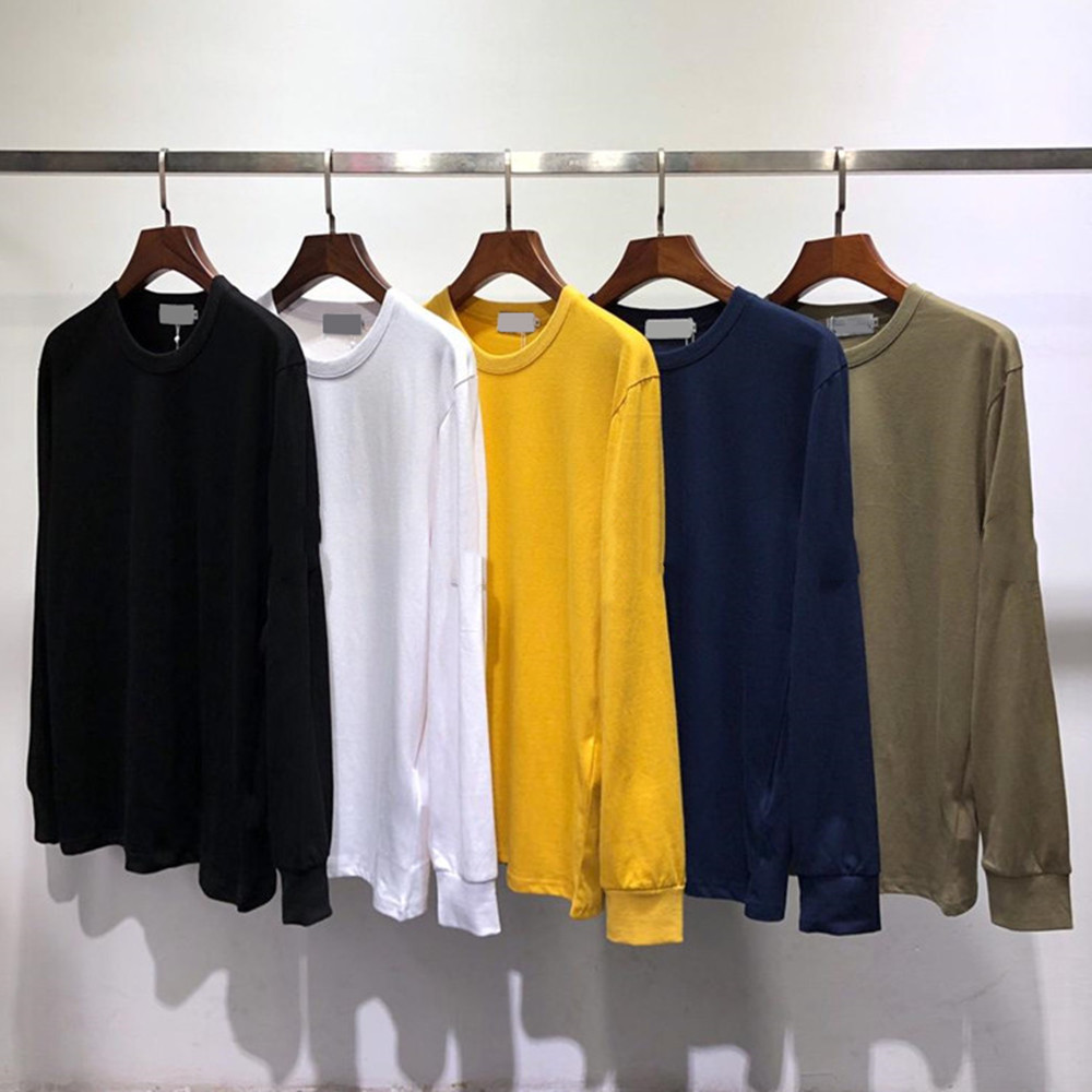 

Men's T-Shirts Long Sleeve Cotton High Quality Long Sleeve Sweatshirt Hip Hop Men Streetwear Causal Base Shirt Mens Clothing Tops tee, White;black