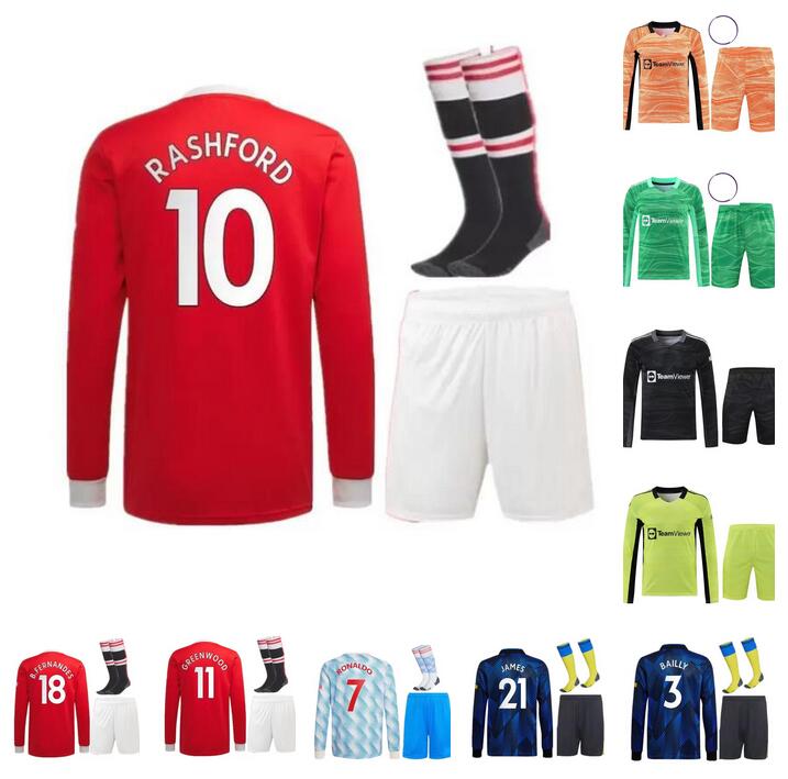 

Long sleeve adult 21 22 ronaldo SANCHO CAVANI soccer jerseys GREENWOOD B. FERNANDES POGBA RASHFORD LINGARD uTd de gea goalkeeper 2021 2022 football shirts top