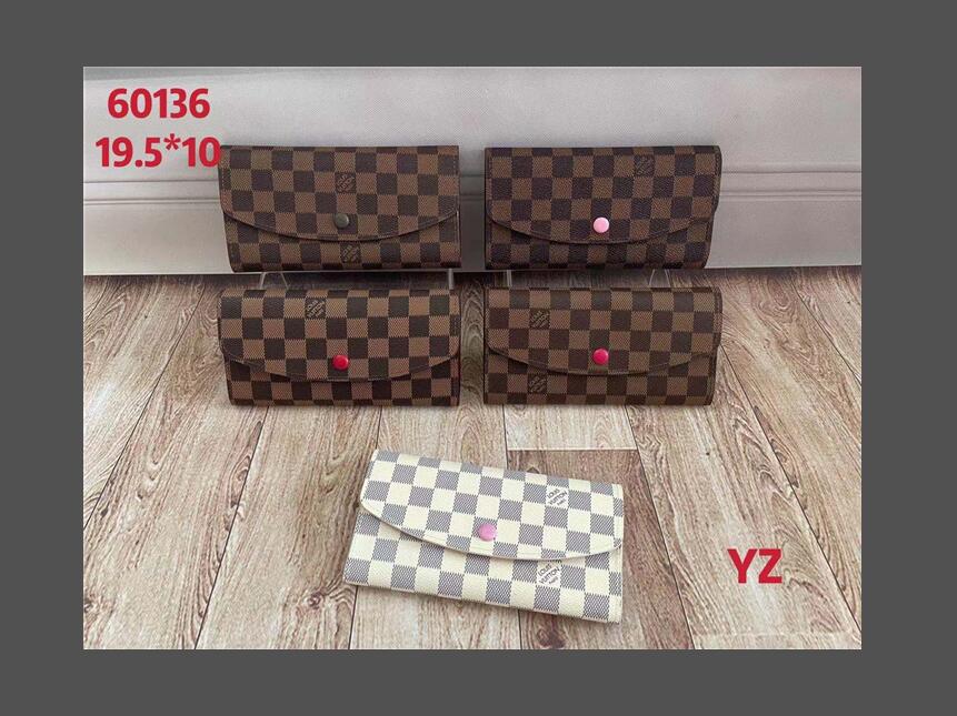 

2021 flowers designer zipper wallets luxurys Men Women leather bags High Quality Classic Letters coin Purse Original Box Fashion Plaid card holder, Red