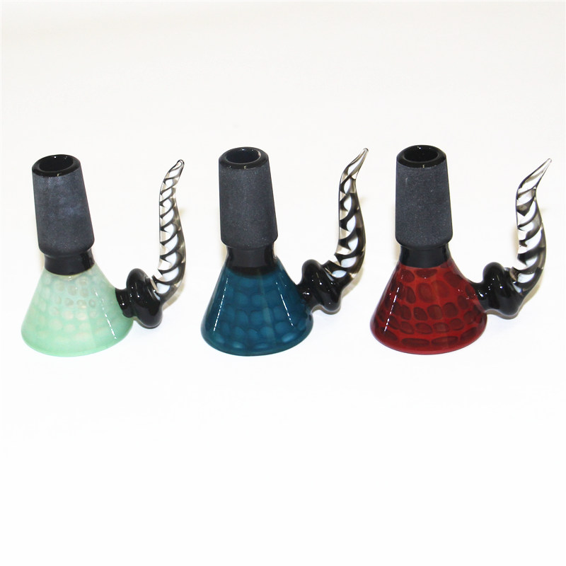 

Hookahs Wig Wag 14mm 18mm Glass Bowls Mix color Bong Bowl Male Piece For Water Pipe Dab Rig Smoking accessories