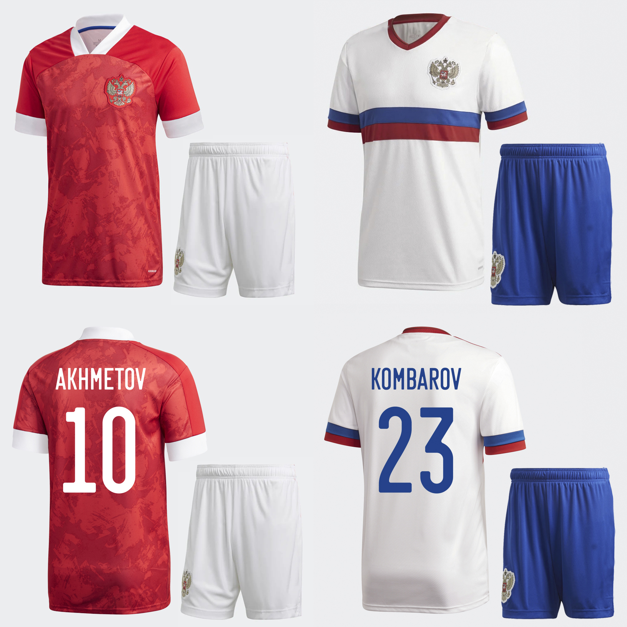 

2020-21 season Russia Soccer Jerseys suit Home And Away ARSHAVIN KOMBAROV SMOLOV High-quality sweatshirt (Choose Flocking) top + pants, Black