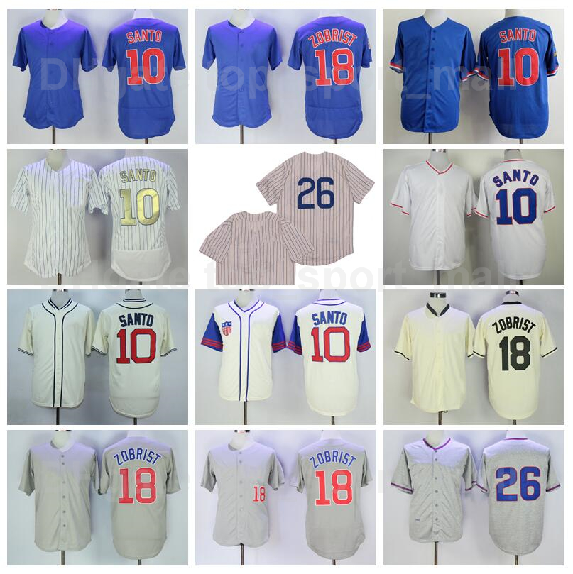 

Retro 1929 1942 1968 1969 1988 1994 Vintage Baseball 10 Ron Santo Jersey 26 Billy Williams 18 Ben Zobrist Cooperstown Pinstripe Cool Base, 1988 vintage