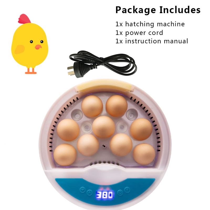 9 Eggs Automatic Egg Incubator Brooder Farm Hatchery Small Egg Hatcher Hatching Box For Chicks Chicken Quail Hatching Machine-image-689827685