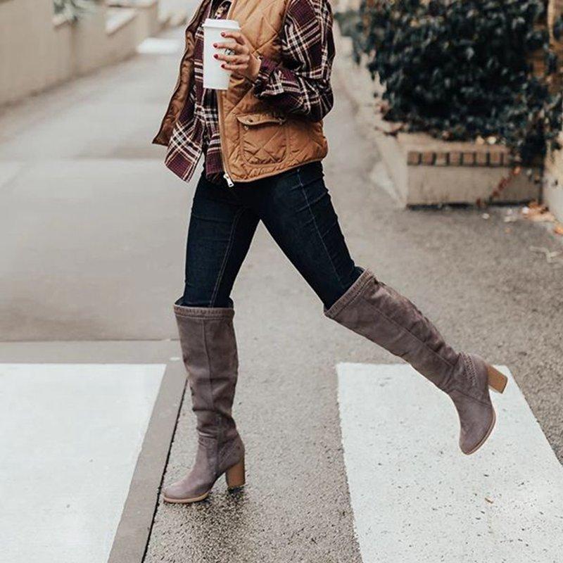 

Boots Vogue Nice Autumn Women Long Riding Casual Rome Style Boot Winter Thigh High Loose Shoes Botas Mujer Footwear, Black