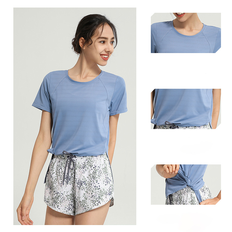 

Women sport T Shirt Lu Yoga Higt quality womens lulu swiftly shirts tech tshirt Heat dissipation and sweat absorption Short sleeve TOPS Brea, White