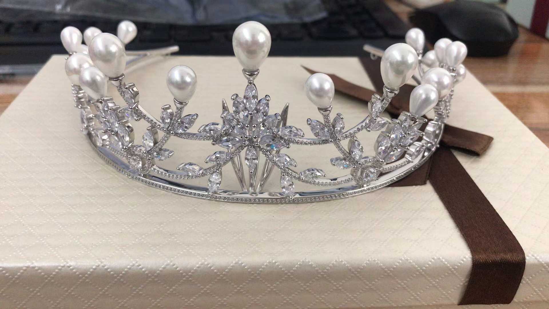 

Hair Rubber Bands HEF jewelry original Kris crown romantic female wedding dress crown, Pink