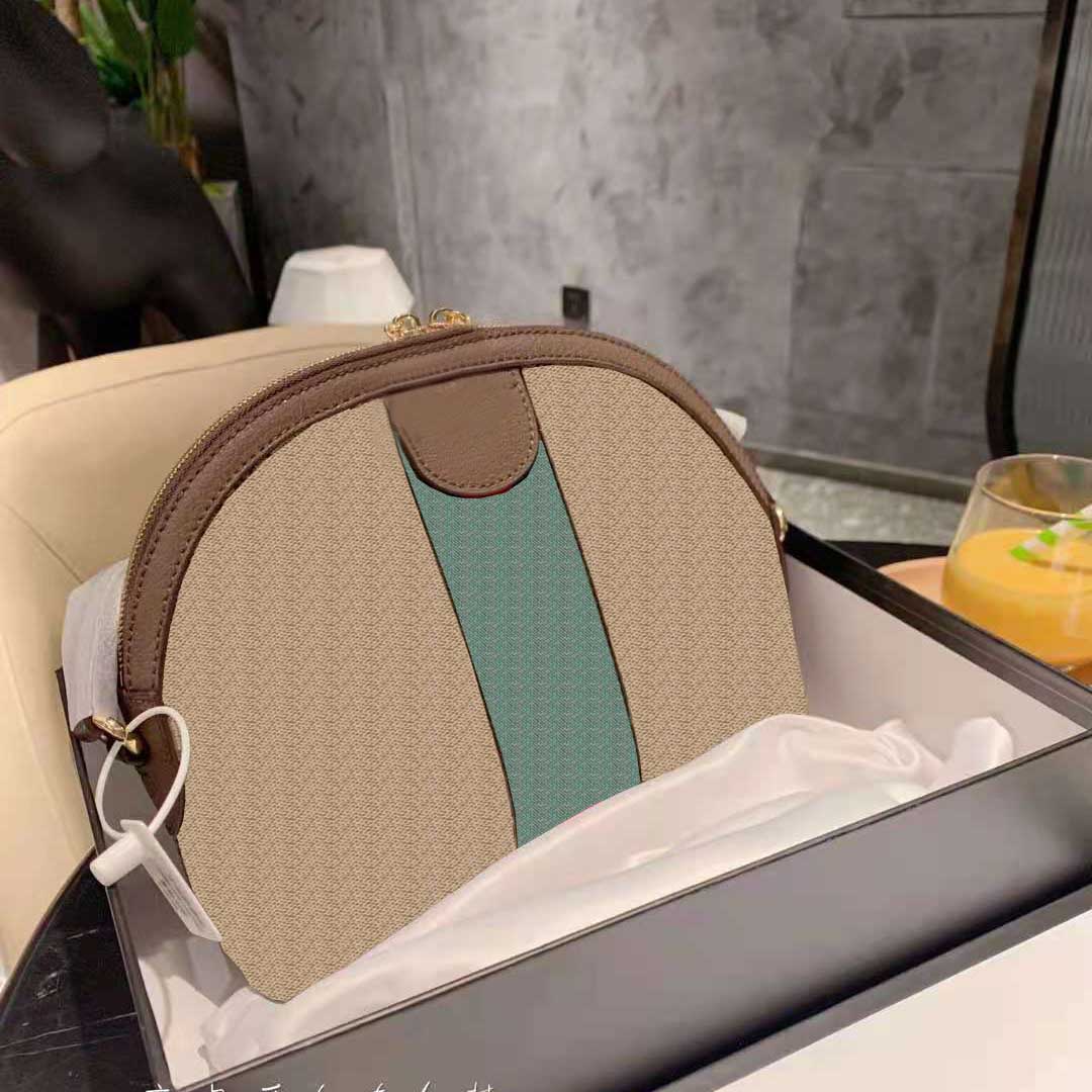 

Ladies Luxury Handbag Original Box Shell Handbag Wallet Handheld Single Shoulder Messenger Bag Messenger Bag Multifunctional Handbag 02, Brown 24*21cm