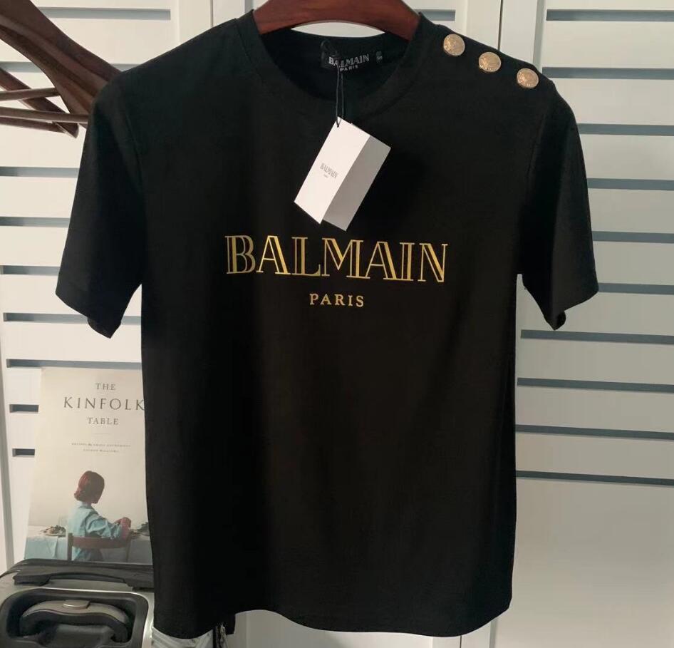 

Mens Luxury Designer T Shirts Black White Red women Fashion Brand Bal TShirts Hip Hop Letter print lovers Top Short Sleeve, White;black