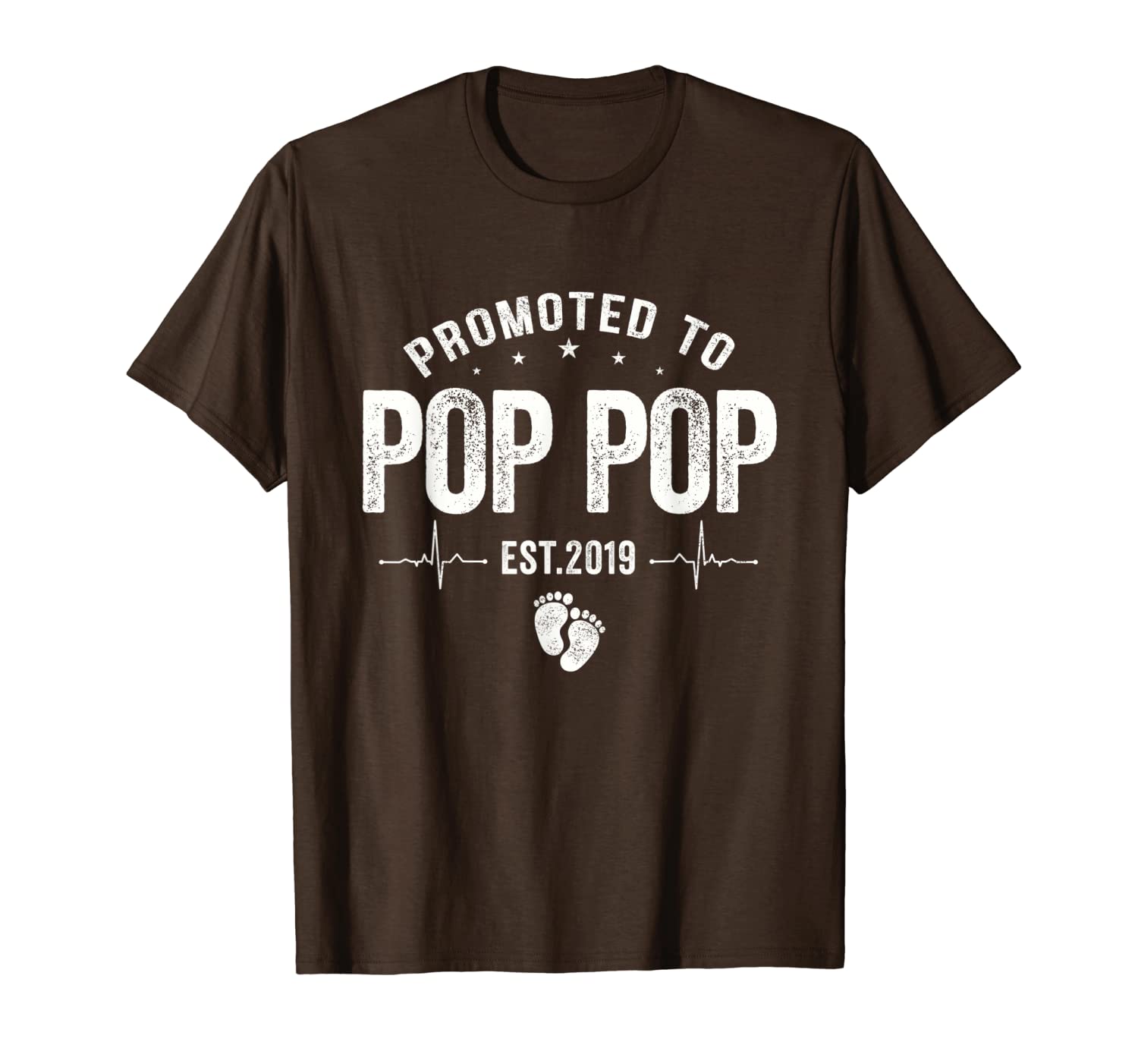 

promoted to pop pop est 2019 t-shirt gifts father's day, White;black