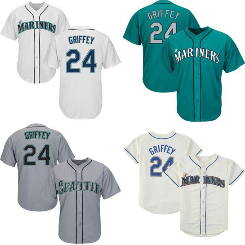 

Baseball Jersey Mariners 24 Ken Griffey such as the core players sewing embroidered jerseys, Blue;black
