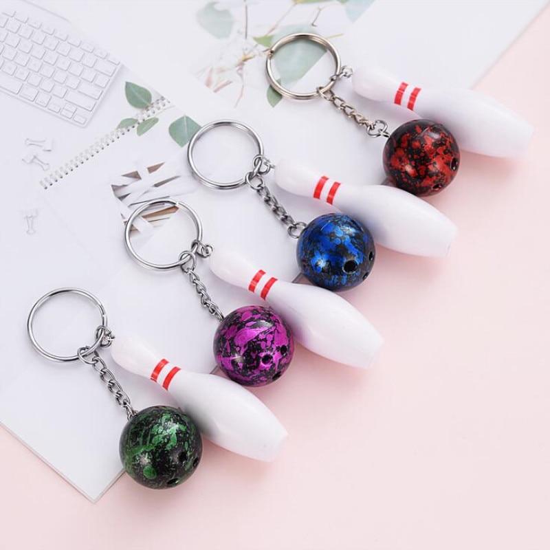 

Mini Bowling Design Keychain Pendant Plastic Bowling Ball Keychain Personalized Gift Party Favors Wedding Small Gifts for Guests