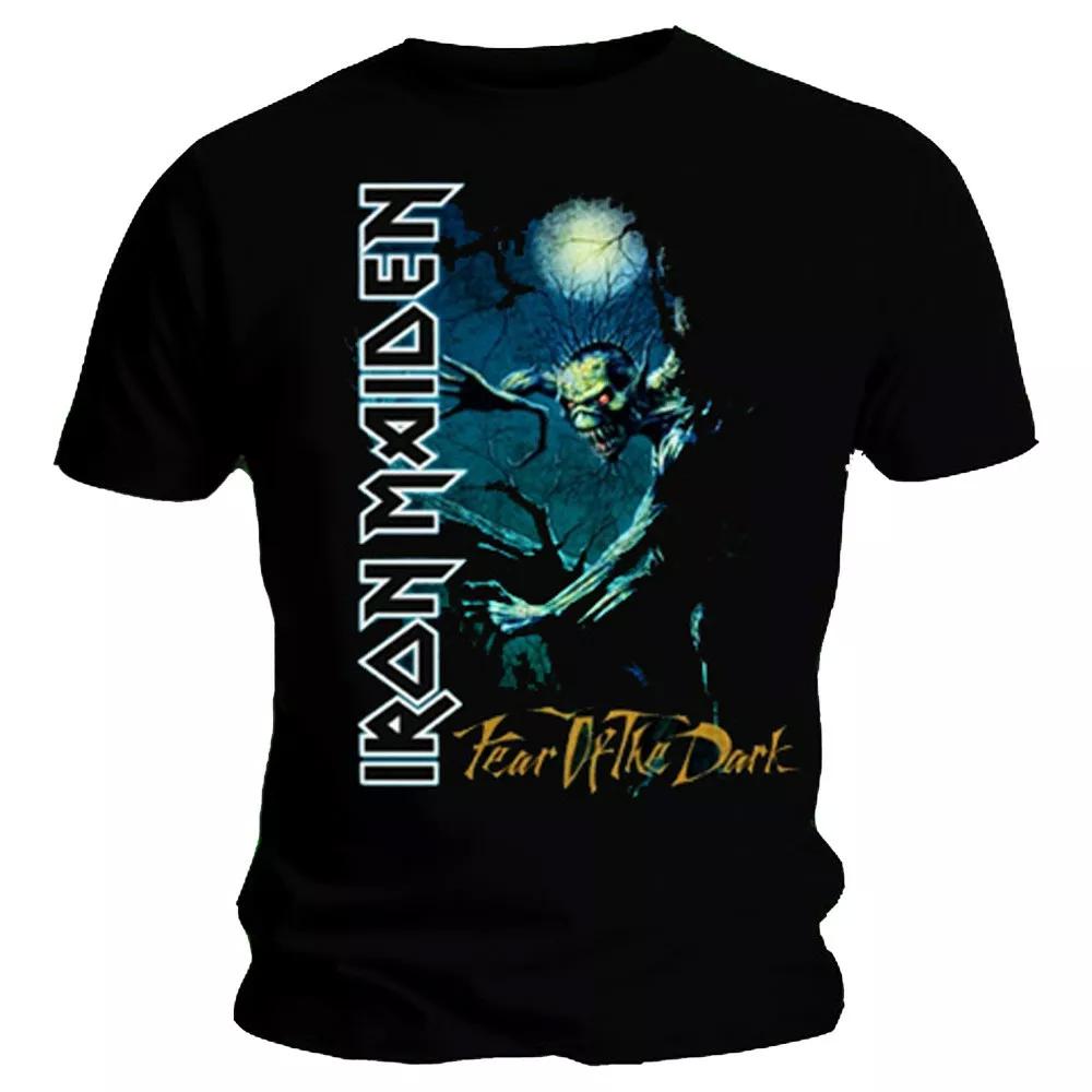 

Iron Maiden T Shirt Fear of The Dark Tree Sprite Official Black Mens Tee NEW, White;black