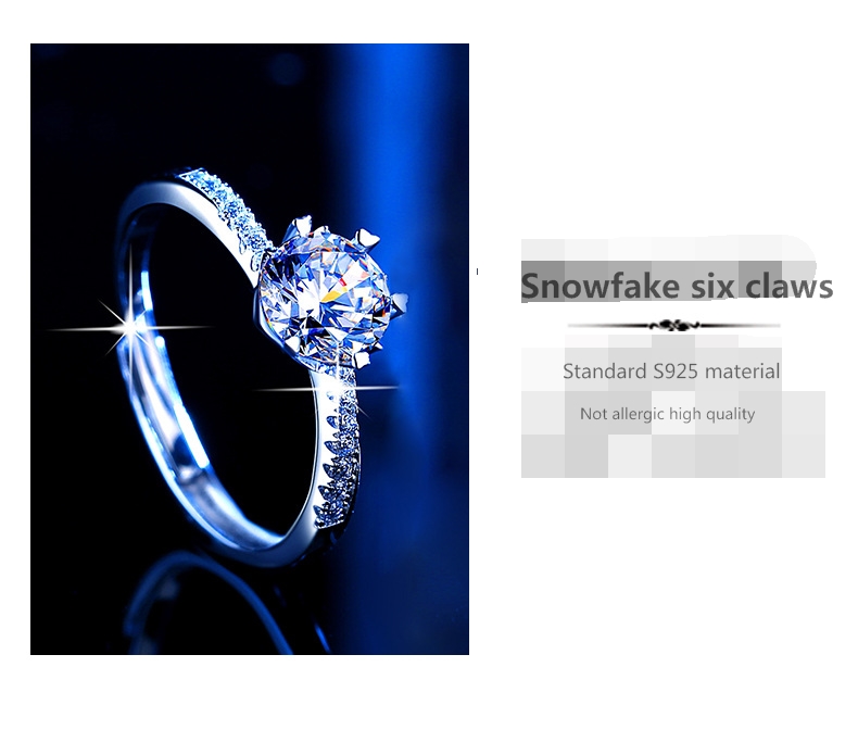 

Mosang diamond six claws classic pair ring