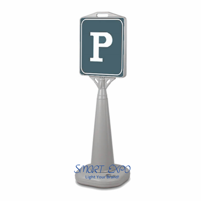 Outdoor Poster Sign Stand for Advertising Display with Pure PE Plastic Material Double Graphics Showing Easy Taking Off Handle-image-403016219