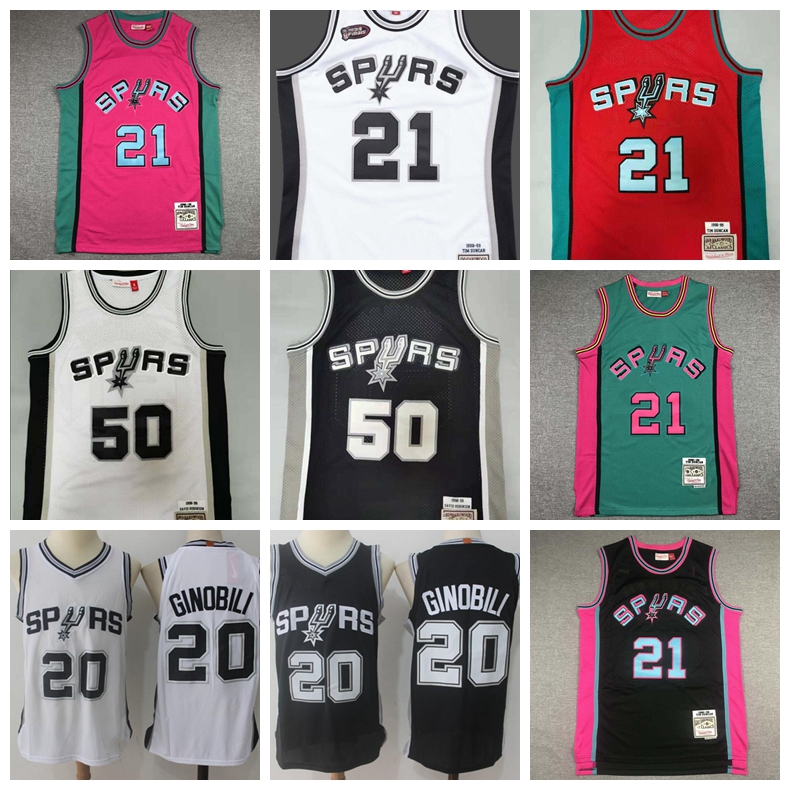 

basketball jersey Men San's Antonio's Spurs's Tim Duncan Manu Ginobili Maurice Robinson The swing man sews a jerseys