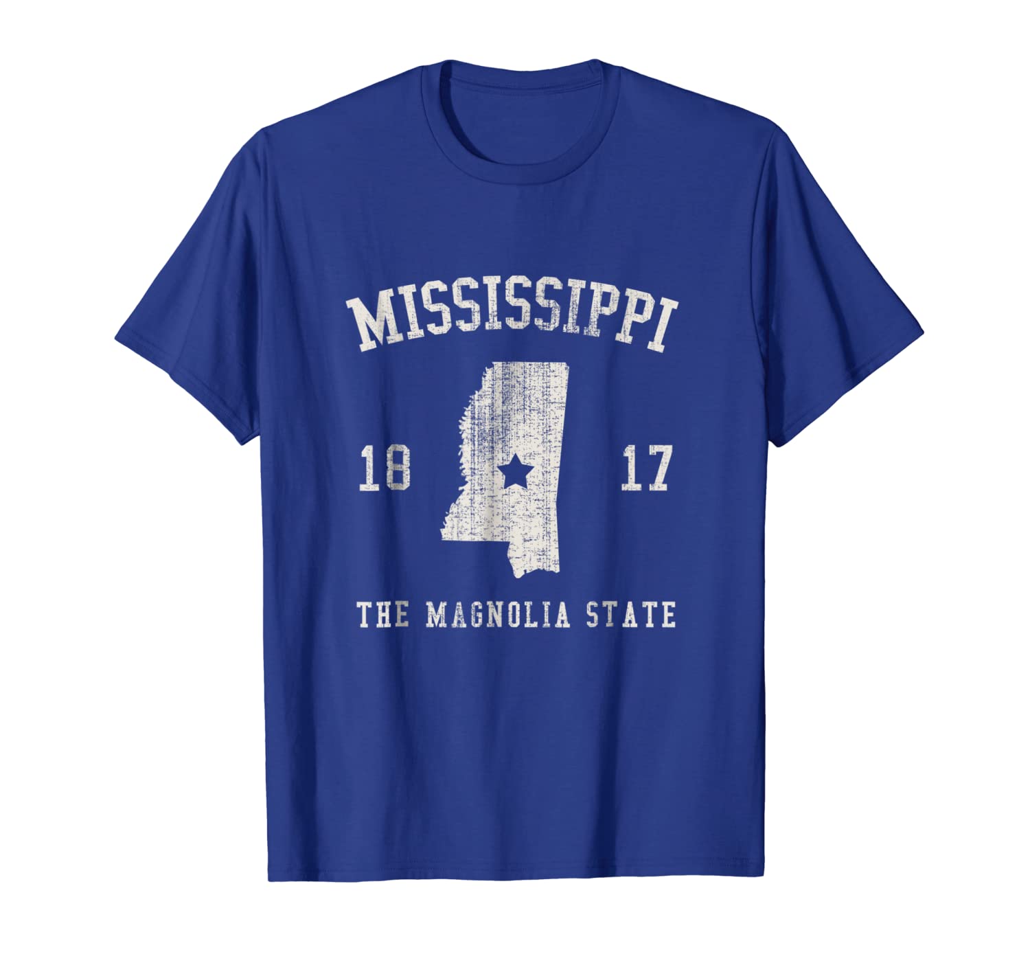 

mississippi the magnolia state vintage t-shirt, White;black