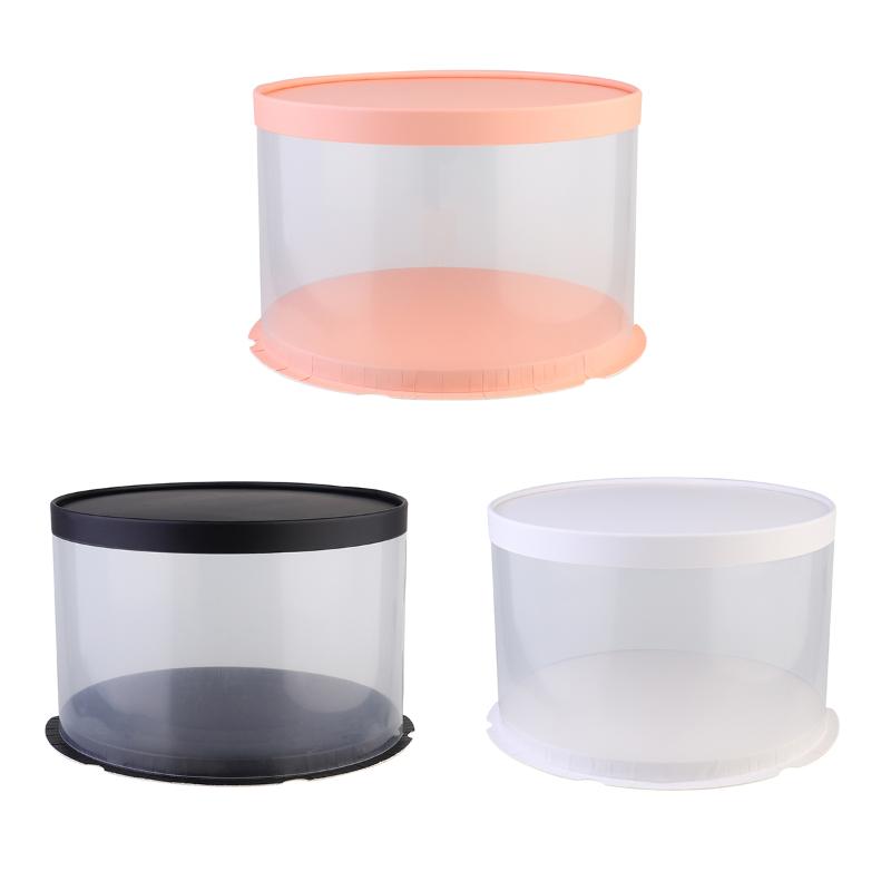 

Gift Wrap 3pcs 6-inch Cake Boxes Plastic Boards Transparent Bakery Box