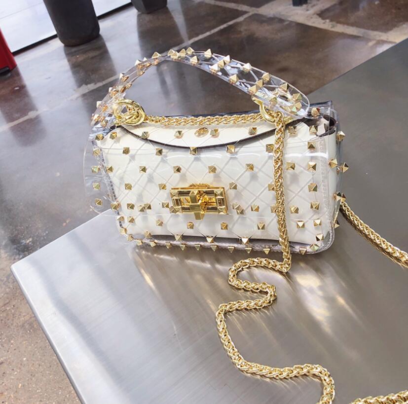 

High quality wallet famous handbag female rivet crossbody bag fashion retro real leather bags, Black