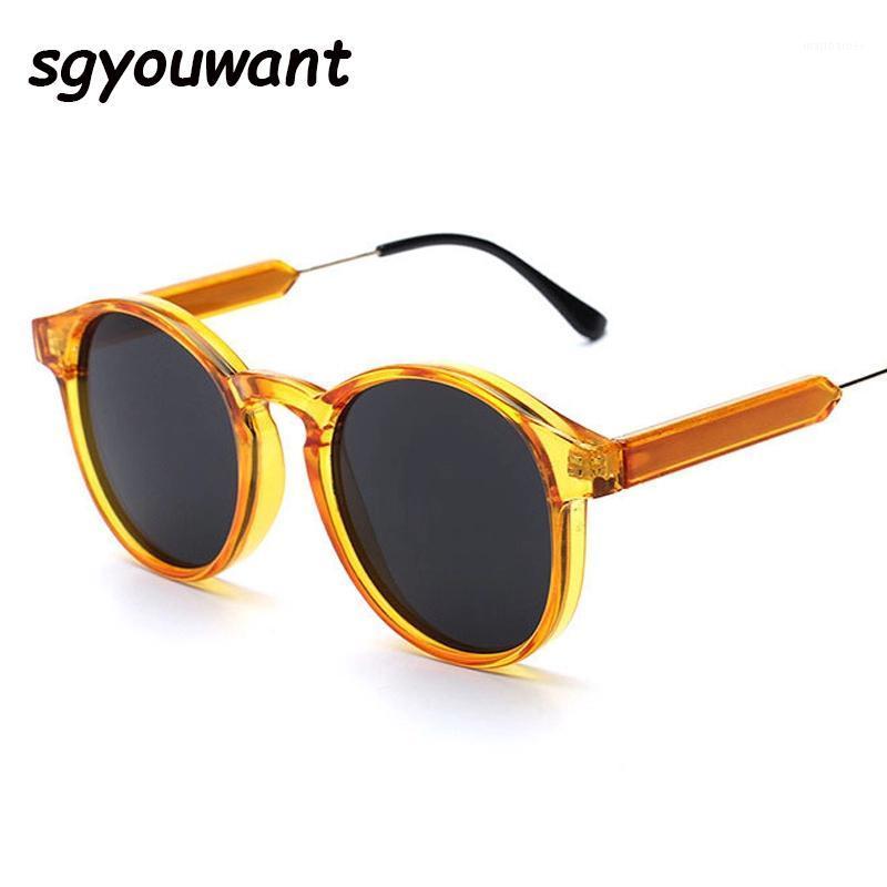 

Sgyouwant Gothic Transparent Women Vintage Square Sunglasses 90s Round Sun Glasses 2021 Trending Products UV 400 Men Shades
