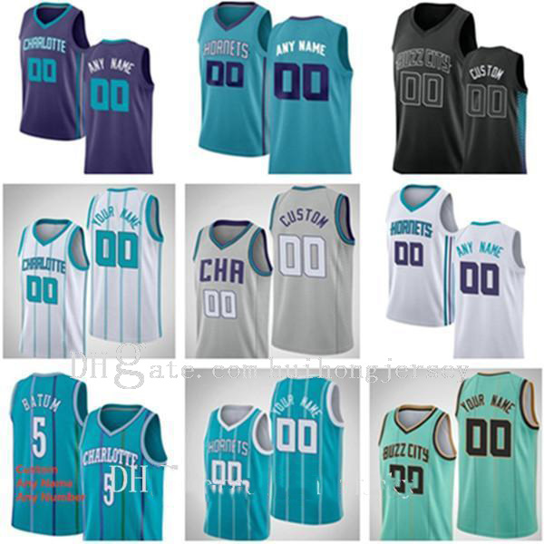 

Men Women Kids Printed Jersey Nicolas 5 Batum Terry 4 Graham Miles 3 Rozier III Devonte' 0 Bridges Malik 1 Monk Jersey City Teal Green Black, Color 7
