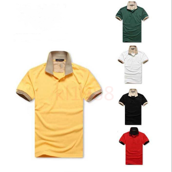 

Mens designer long sleeve polo t shirts with embroidery technology cotton fashion casual polo t shirt, Champagne