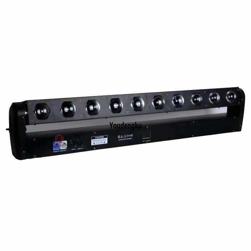 Scanner LED professionnel 10pcs DMX Bar de poutre RGBW Lumière 10 * 40W RVBW 4IN1 Têtes mobiles Lights Bar LED