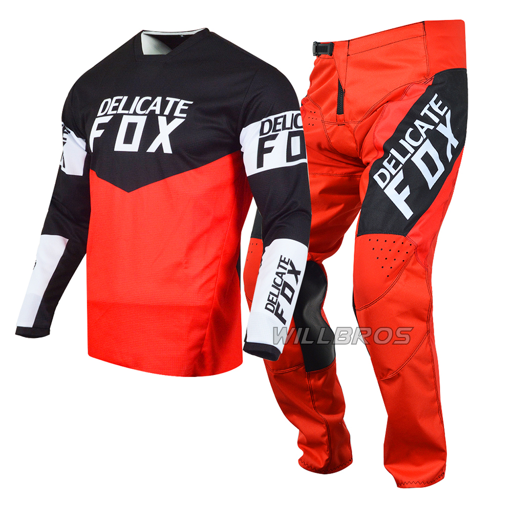 

180 Revn MX Jersey Pant Motocross Combo Off Road Dirt Bike SX ATV UTV MTB Red Gear Set