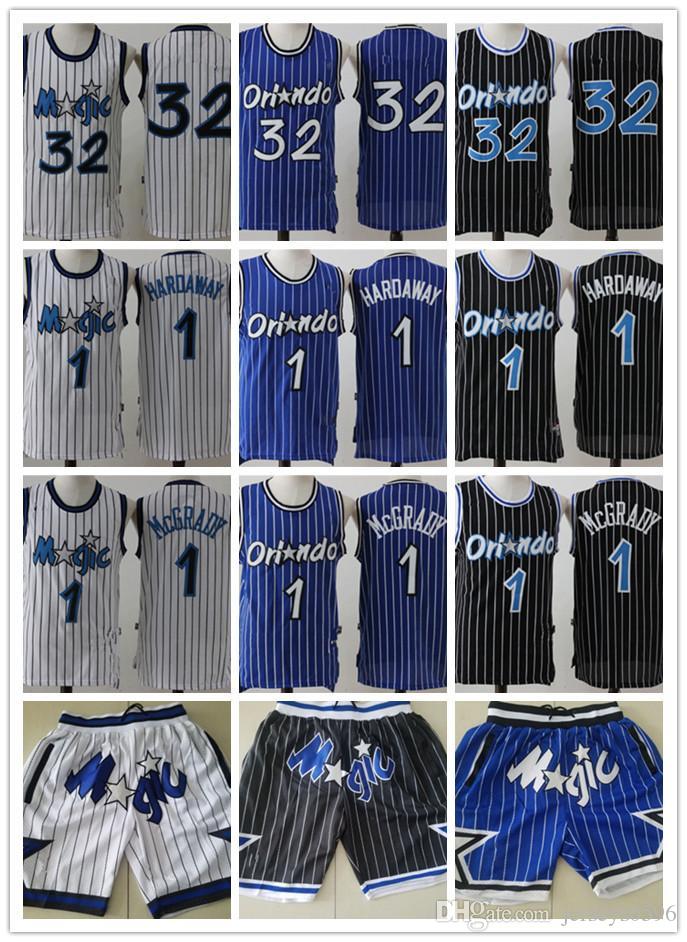

Men OrlandoMagicThrowback Jersey Penny 1 Hardaway Tracy 1 McGrady 32 Shorts Basketball Jerseys black blue white, Color