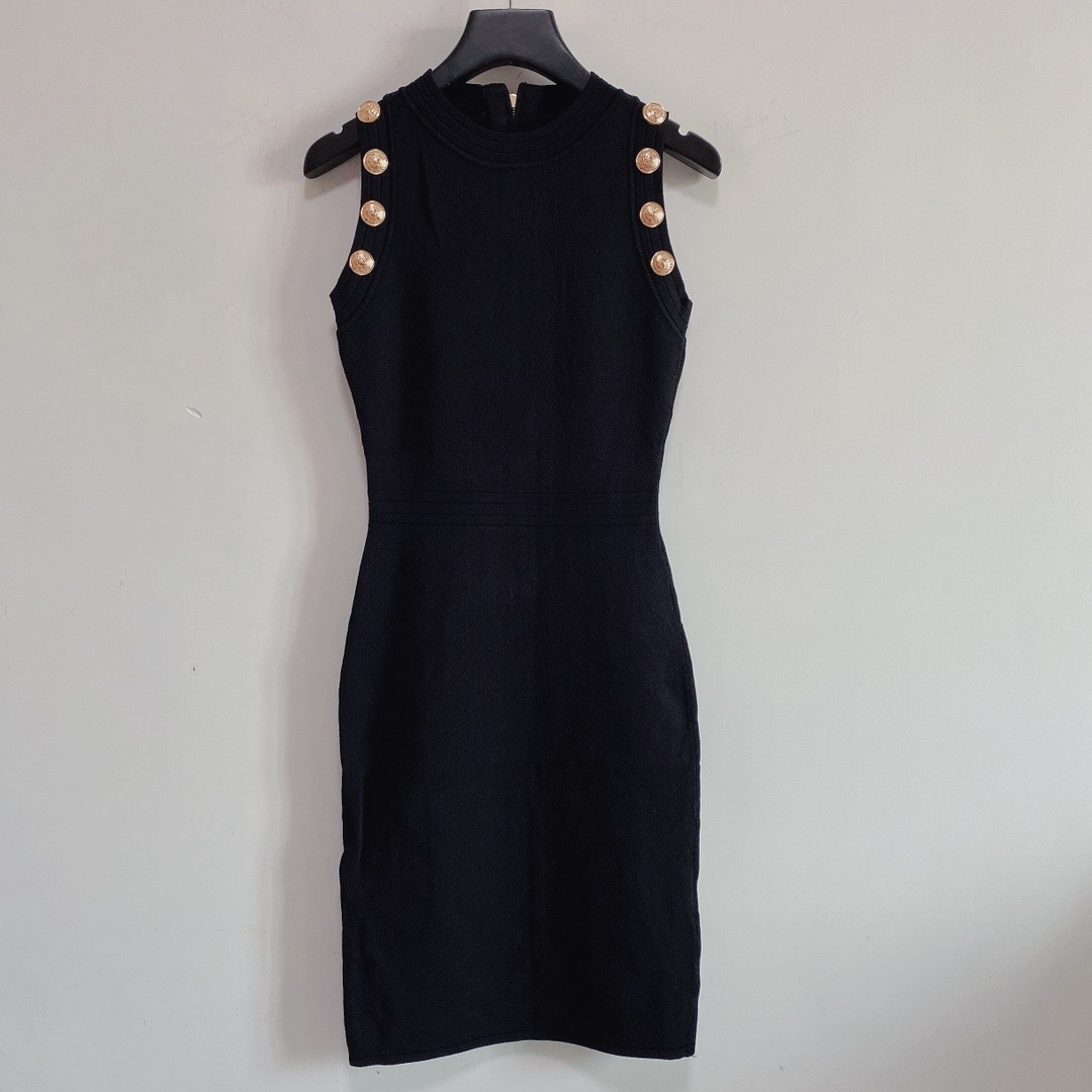 

Milan Runway dresses 2021 V Neck Short Sleeve Print Designer dress Brand Same Style Dress 0513-9, Black