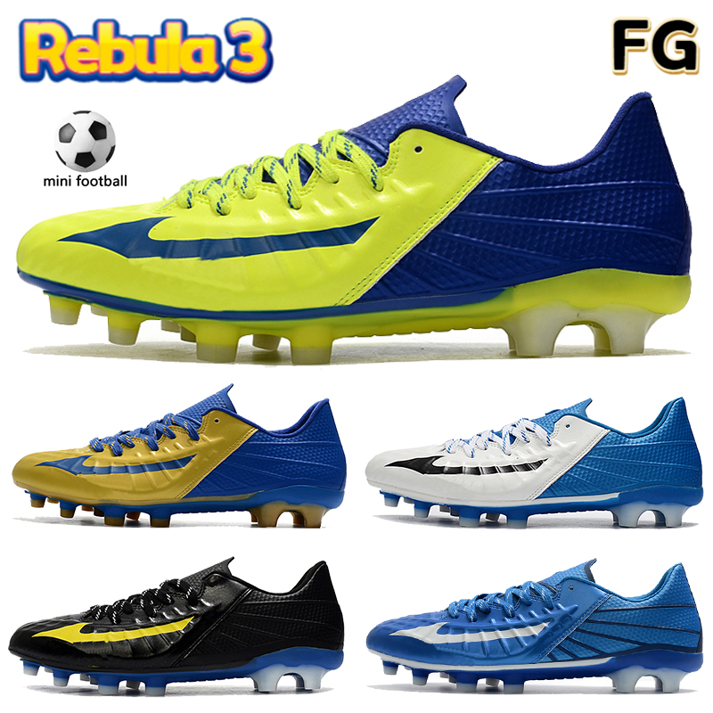 

Men football boots soccer shoes Rebula 3 Japan FG black red yellow deep blue royal white fashion mens designer trainers sneakers, Shoe box