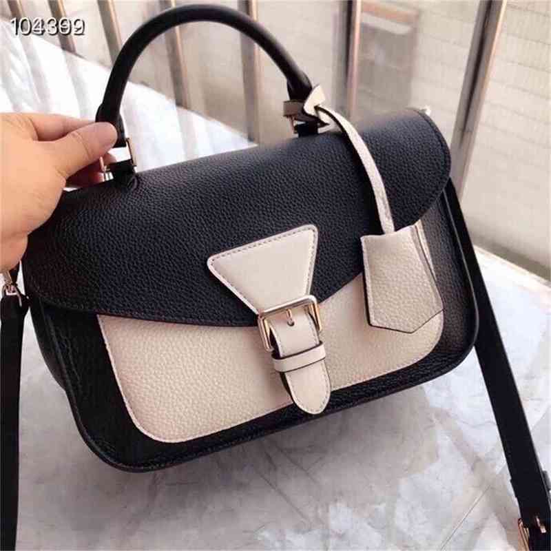 

Women Luxurys Designers Bags 2021 Head leather litchi pattern hand carrying fashion wide strap Si Designer Handbag Handbags Totes Crossbody Bag