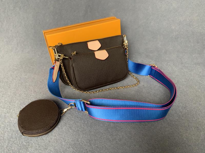 

Women Bag Original Box Date code Handbag multi Purse clutch shoulder messenger cross body serial number, Blue