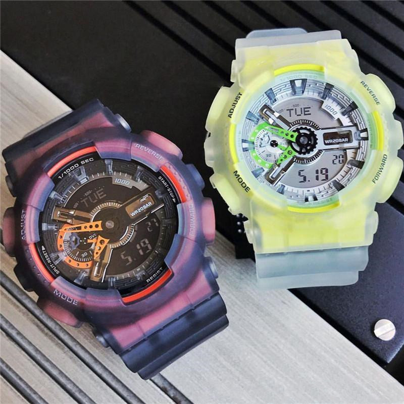 

Sports quartz waterproof Men's iced out watch dual display automatic raise hand light high quality