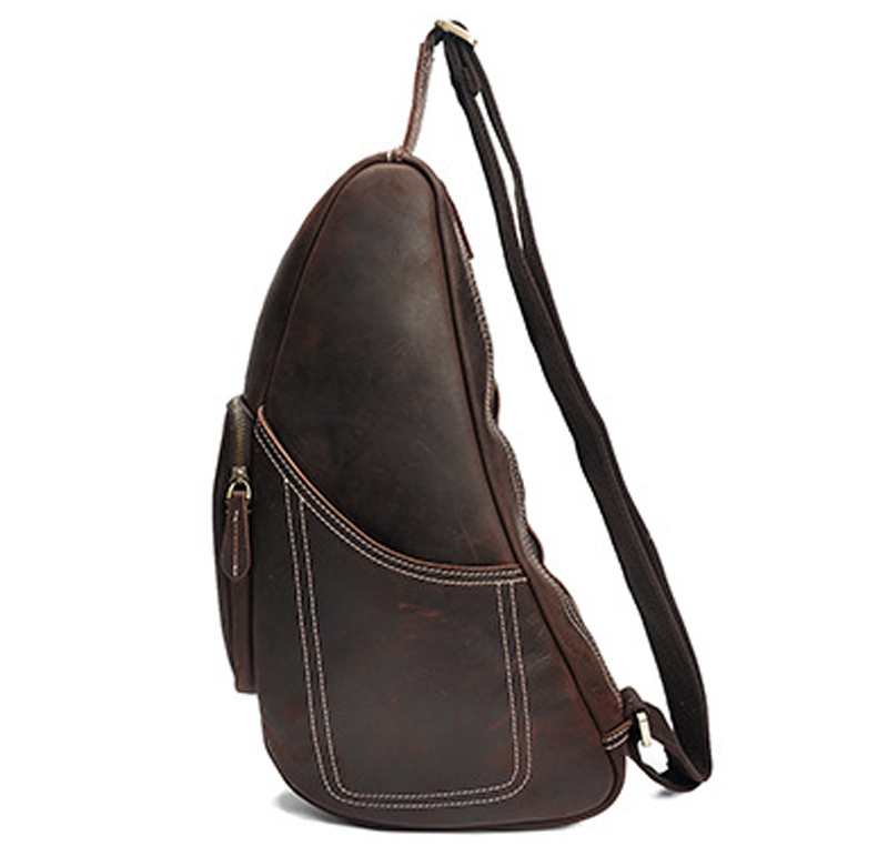 

Vintage Genuine Leather Shoulder Bags men Leather Messenger Bags men Crossbody bag sling Leisure Bag male saddle brown