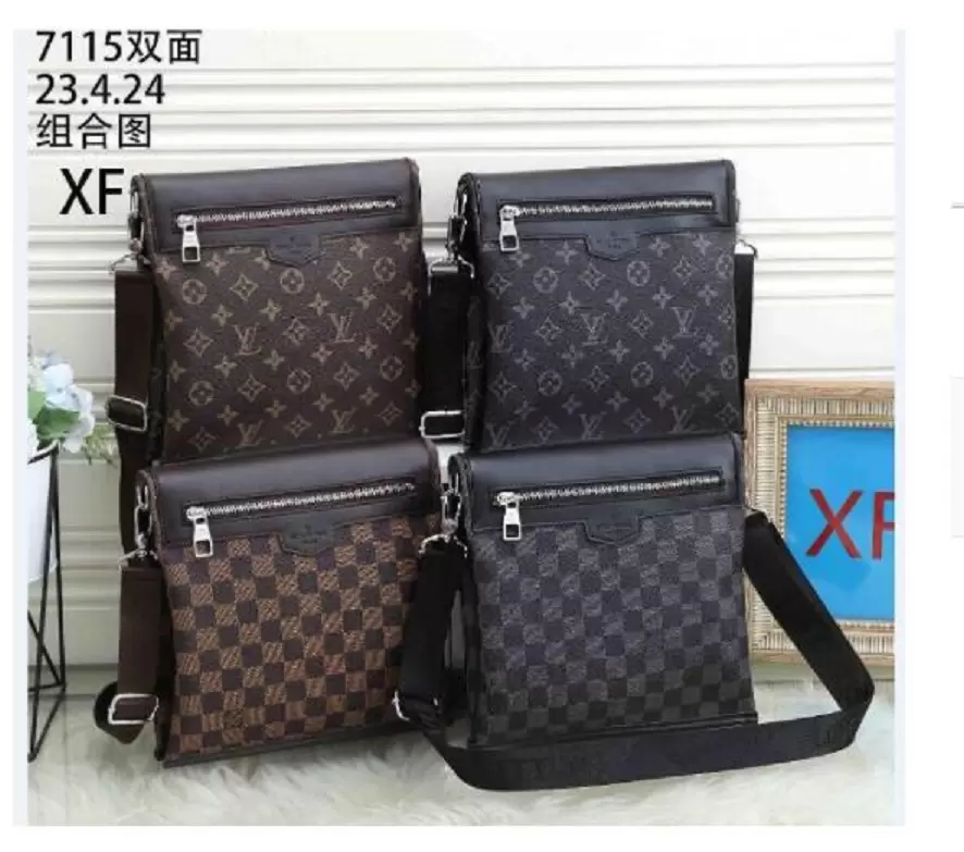 

Wholesale GGLVLouisVittonYSLVUTTON mens briefcase business package classic shoulder bag luxury brand design me, Red;black