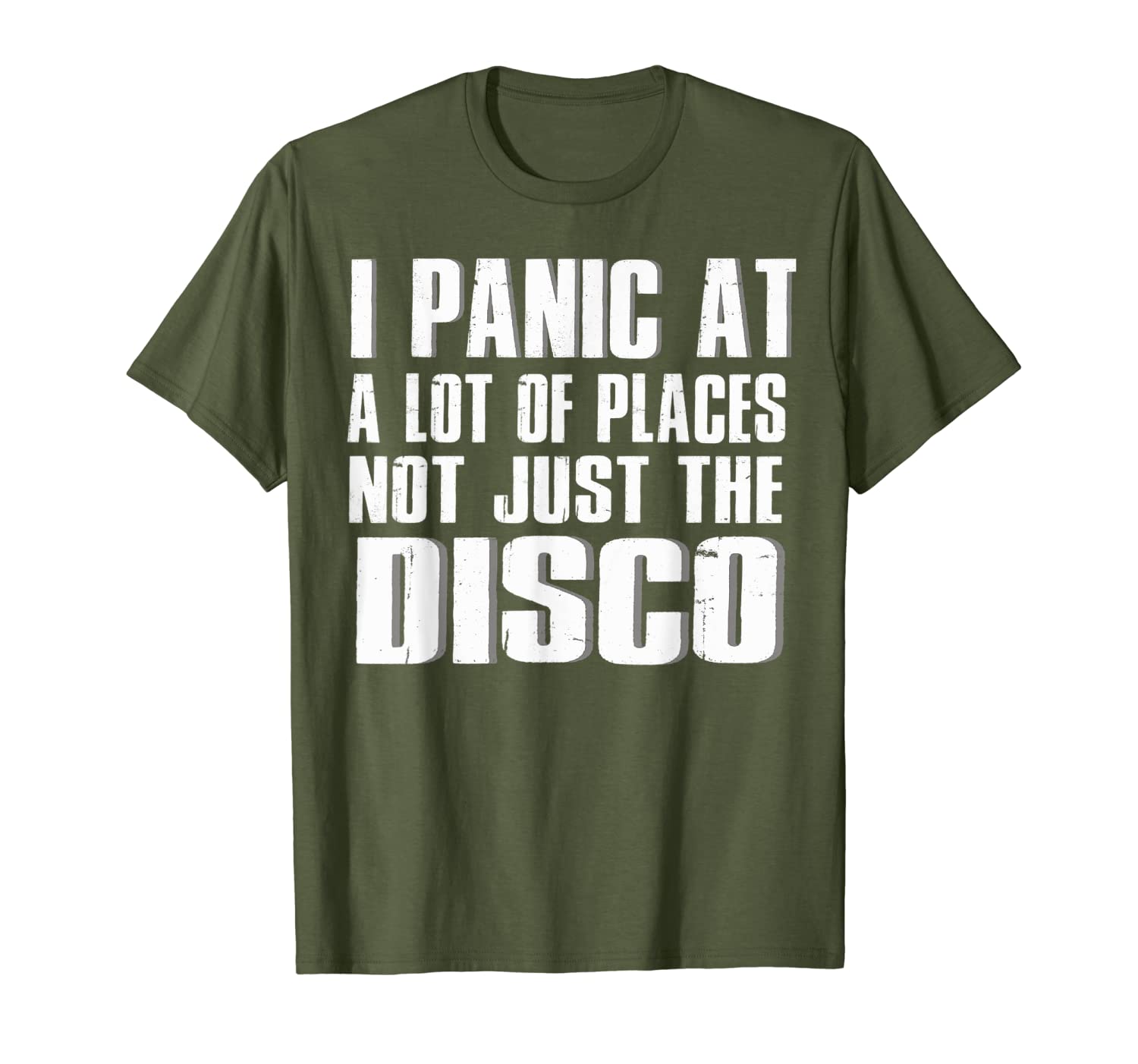 

I panic at a lot of places Not just the Disco Shirt, White;black