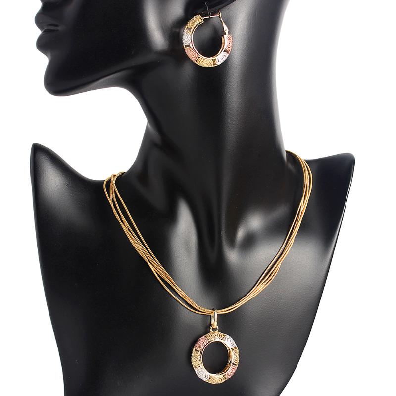 

Earrings & Necklace Fashion Necklaces 2021 Flower Earring Set Charm Nice Choker Sets Women's Jewelry, Silver