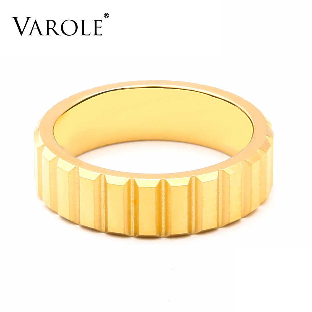 

VAROLE Punk Pyramid Rings For Women Gold Color Stainless Steel Lady Finger Minimalist Ring Fashion Jewelry Dropshipping