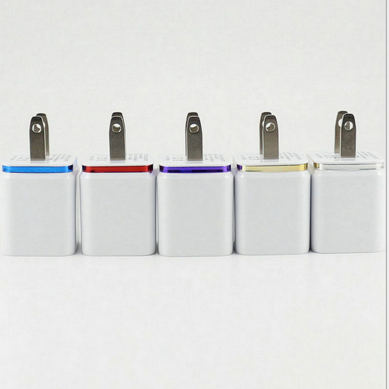 

Cell phone chargers- US Plug 2A Dual USB Wall Charger Adapter 2 Port Charger Adapter for i phone HTC Samsung