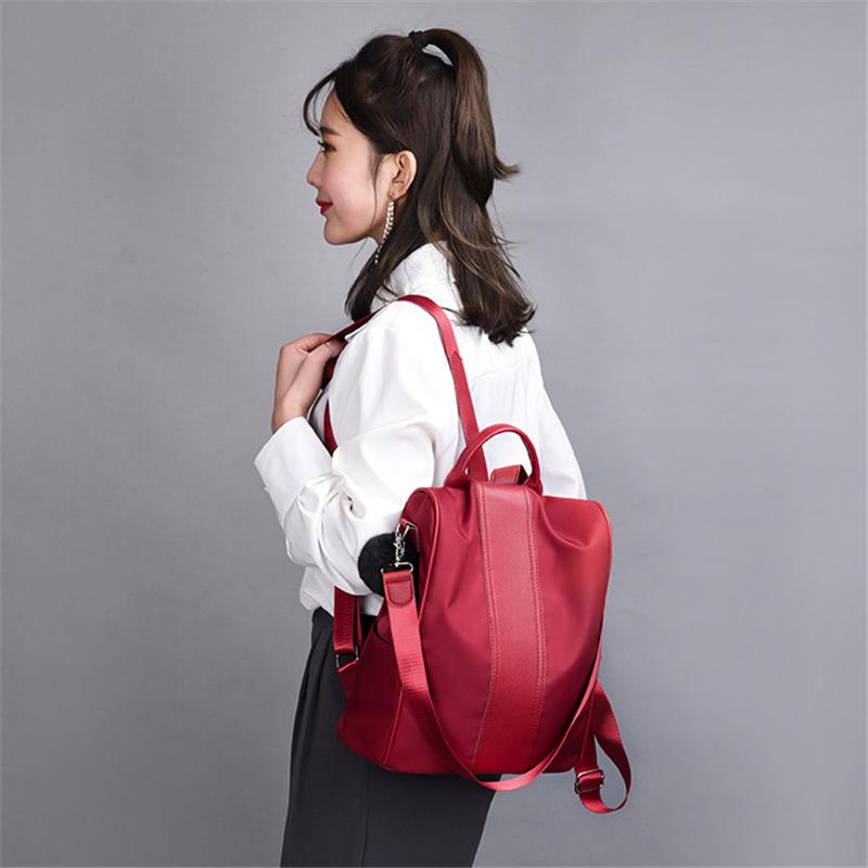 

Outdoor Bags Korean Fashion Casual Travel Sport Bag Backpack Women's Large-Capacity School Explosion Waterproof Oxford Rucksacks, Black