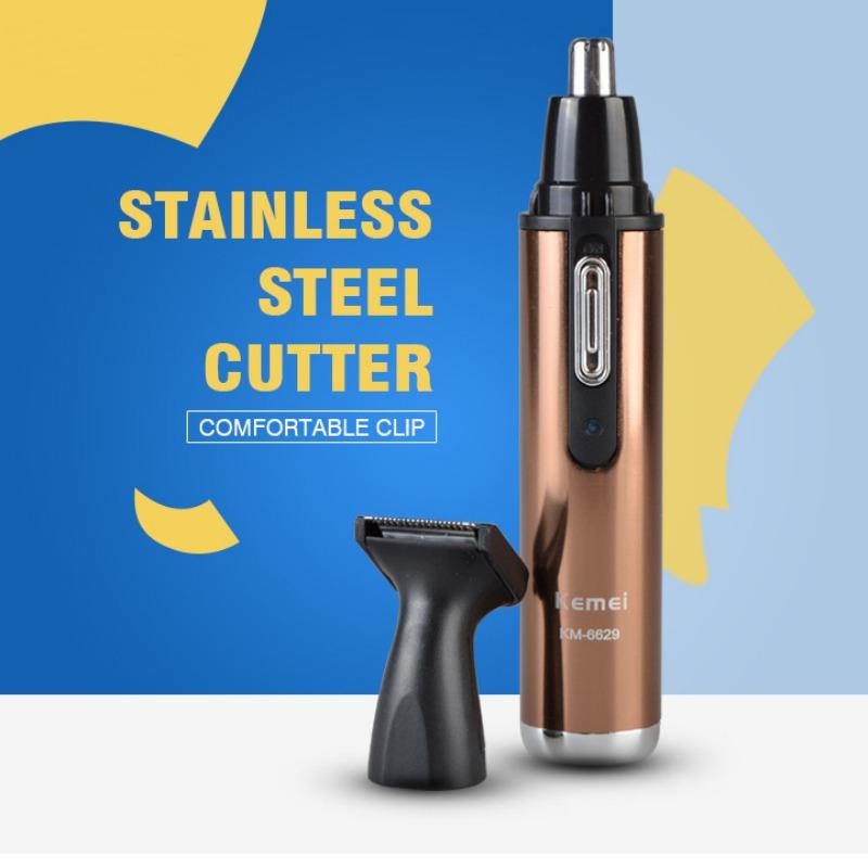 

Electric Nose & Ear Trimmers 2 In 1 Rechargeable Sideburns Cleaner Hair Trimmer Stainless Steel Shaver