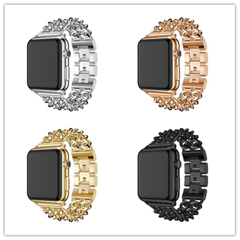 

Watch Bands 38/42mm Stainless Steel Strap Metal Bracelets With Buckle Link Bracelet Wrist Belt Multicolor Watchband