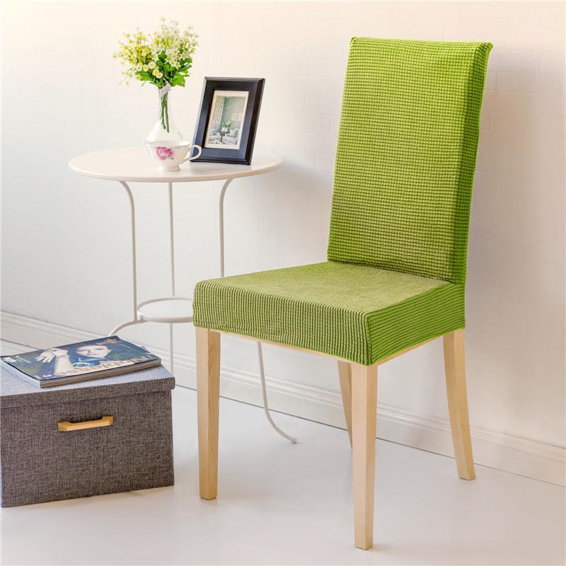 

Knitted Spandex Chair Cover Elastic Slipcovers For Dining Stretch Removable Chairs Banquet Decor Housse De Chaise Covers