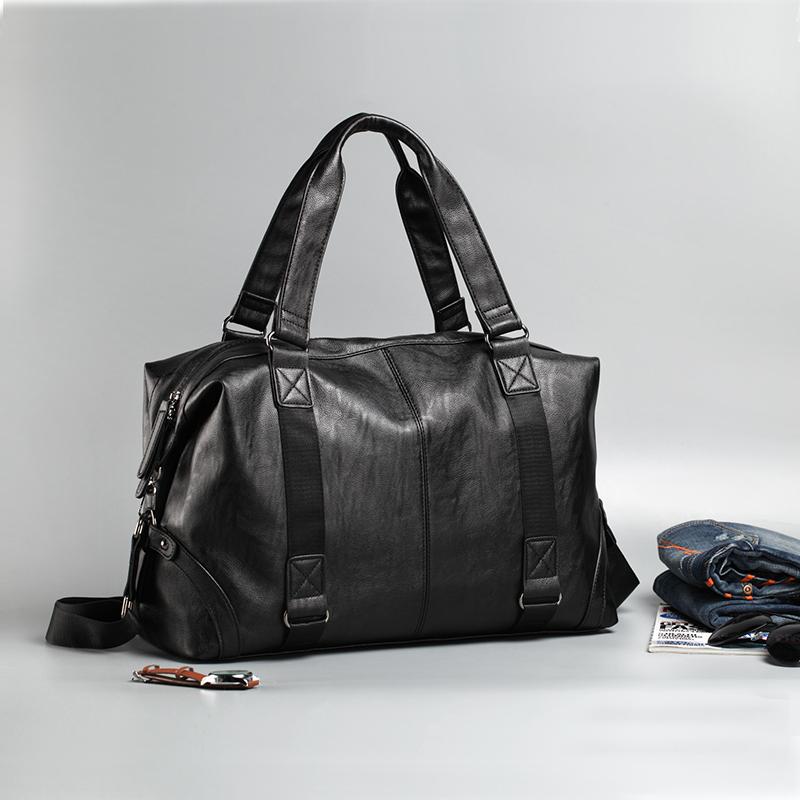

Duffel Bags European And American Waterproof Shoulder Bag Men's Backpack Big Casual Travel Messenger Handbag, Black