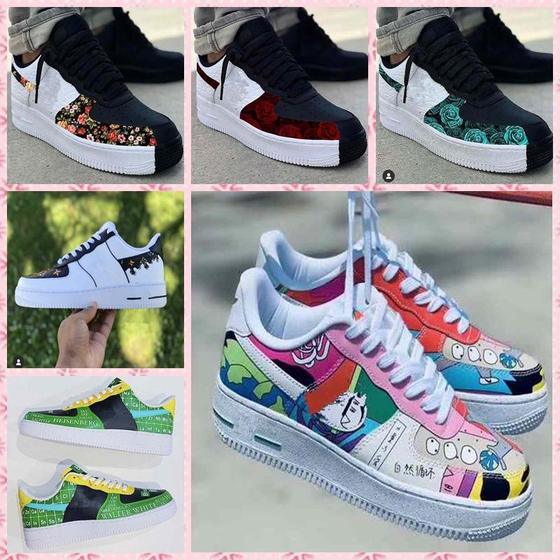 

New Mens Women Platform Fashion Sneakers Shadow WMNS Pale Ivory Black White AF 07 LOW Volt Magic Flamingo TOTAL ORANGE Wheat Sports Sneakers
