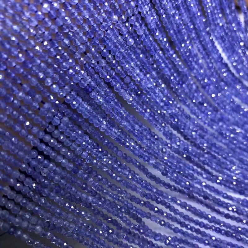 

Other 4/7A LOOSE BEADS BLUE TANZANITE Round Faceted 2/3mm Wholesale For DIY Jewelry Necklace