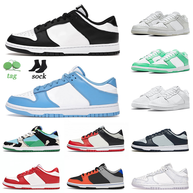 

2021 Top Quality Skate Authentic SB Dunk Running Shoes Mens Womens Black White UNC Photon Dust Green Glow Dunks Low Trainers Sneakers 36-45