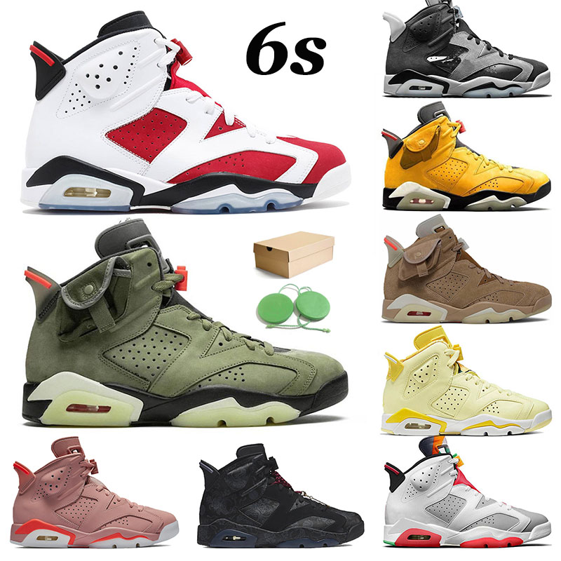 

6 6S Mens Womens Basketball Shoes 2021 Carmine Singles Day Millennial Pink Floral Cactus Jack Hare VI Men Women Sports Sneakers, C21 sport blue