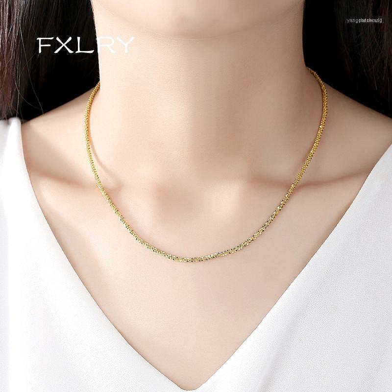 

Simple Gold Color Fashion Wave Chain Pendant Necklace For Women Jewelry1
