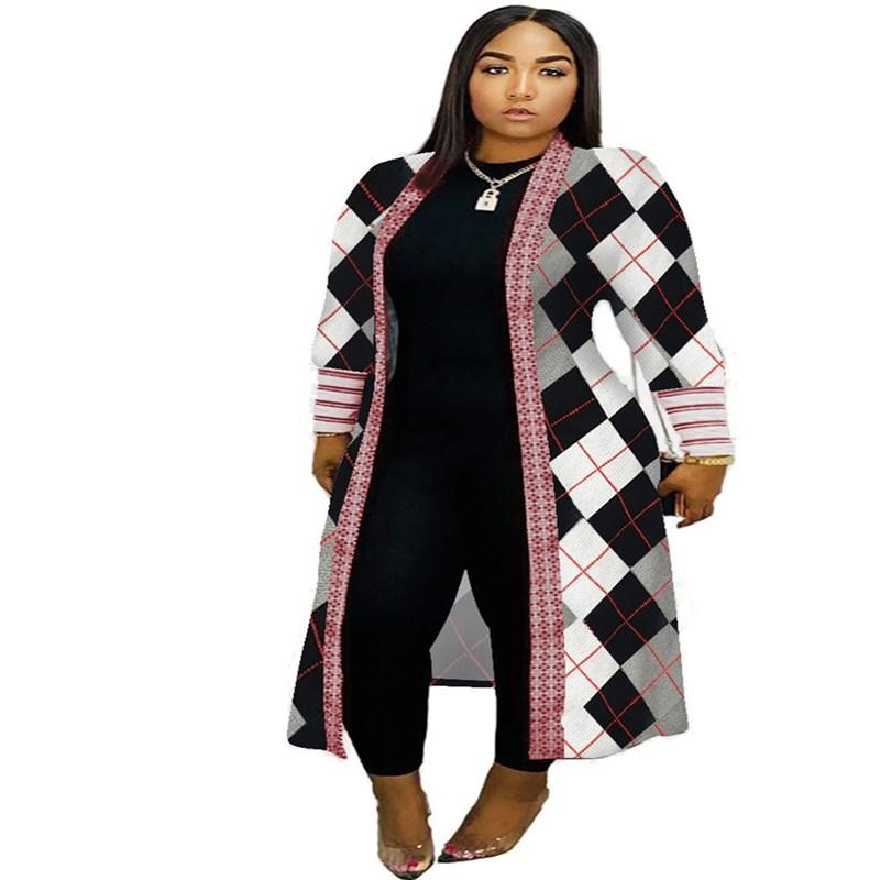 

Jacket Ladies Long-sleeved Leopard Knit Winter Cardigan Printed Women Sweater 2021 Autumn Women' Casual Top Trench Coats, 02